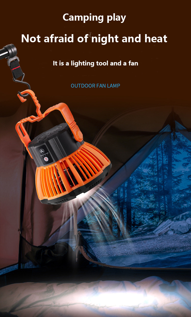 Cheap Goat Tents 5200mAh Camping Fan With LED Light Remote Control USB Rechargeable Camping Adjustable Light Tent Travel Portable Cooler Fan Lamp   